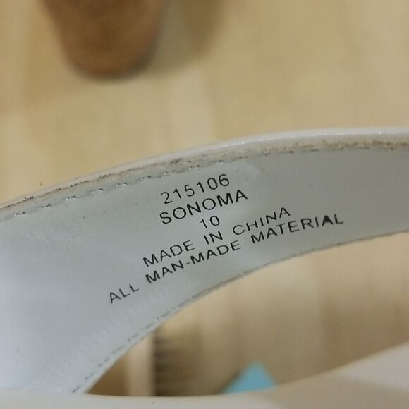 Sonoma White Wedge Sandals Wmn's size 10 - Picture 5 of 8